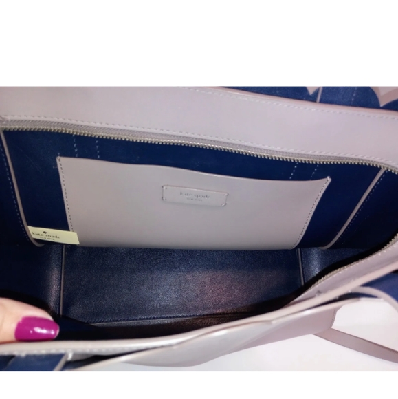 SOLD Kate Spade Magnolia Street Mina taupe leather crossbody satchel purse - Picture 10 of 14